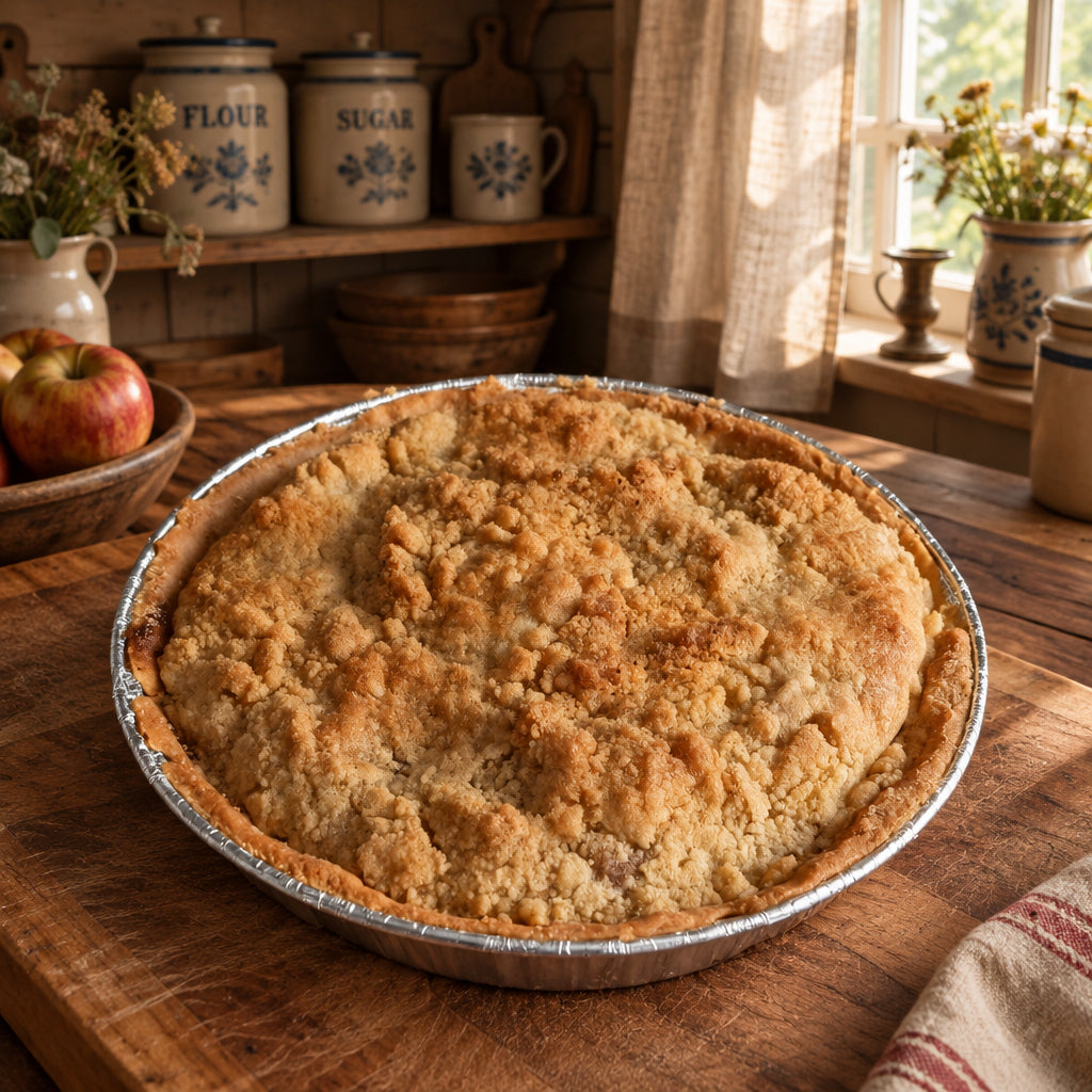 Apple & cinnamon crumble tart